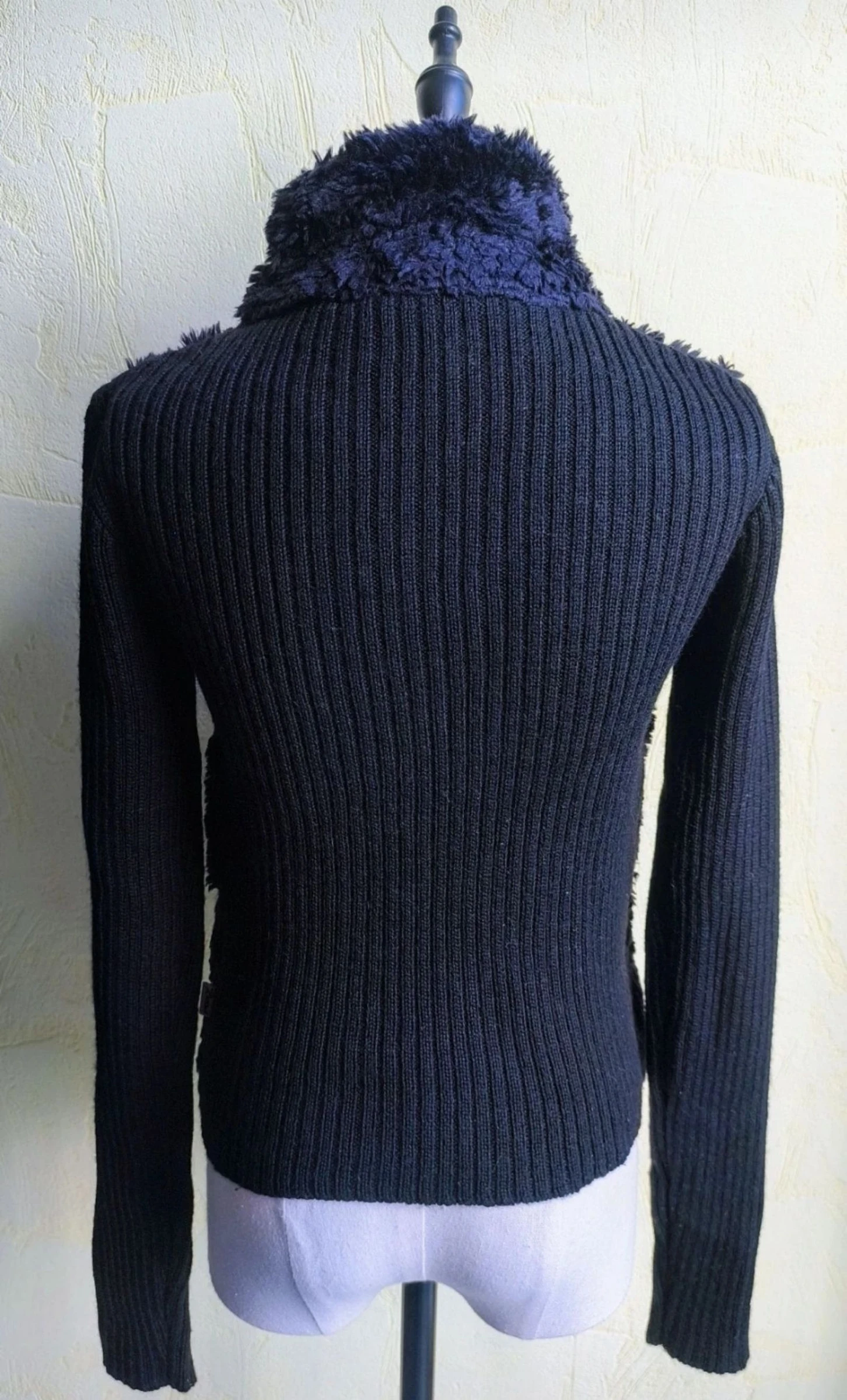 🖤 Knitwear jacket / vest with faux fur – photo 8